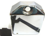 New Chromed Double Battery Box with Lock Fits Royal Enfield available at Online at Royal Spares