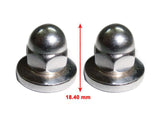 Chromed M8 Domed Nuts T-Cover/Filter Fits Royal Enfield available at Online at Royal Spares