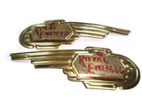 New Customized  New Brass Petrol Tank Motif Kit Fits Royal Enfield available at Online at VintageTank24x7