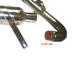 Chromed Silencer + Exhaust Pipe Fits Modification Chopper available at Online at Royal Spares