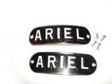 New Chrome Pair Of Petrol Tank Badges Black Colour Fits Vintage Ariel Tanks available at Online at VintageTank24x7