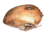 Raw Bare Metal Petrol Tank + Jockey Shifter / Hand Gear Fits Royal Enfield available at Online at VintageTank24x7