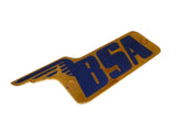 BSA Logo Brass Petrol Gas Tank Badge Blue Color Fits BSA Motorcycles available at Online at VintageTank24x7