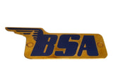 BSA Logo Brass Petrol Gas Tank Badge Blue Color Fits BSA Motorcycles available at Online at VintageTank24x7