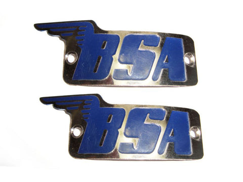 High Quality Chromed Monogram Decal- Blue Color Fits BSA Motorcycles available at Online at VintageTank24x7