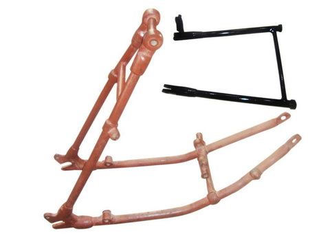 Complete Body Frame With Stand Primer Paint Fits BSA B31 Military Model available at Online at VintageTank24x7