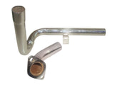 Chromed Head Exhaust Bend Pipe With Manifold Fits Old Royal Enfield Taurus Diesel available at Online at VintageTank24x7