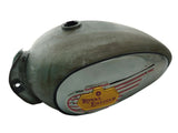 Vintage Customized Fuel Tank Raw With Monogram Fits Royal Enfield Bullet Bike available at Online at VintageTank24x7