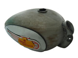 Vintage Customized Fuel Tank Raw With Monogram Fits Royal Enfield Bullet Bike available at Online at VintageTank24x7