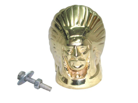 Buy Universal Golden Indian Chief Head Fits Front Mudguard All Motorcycles Online at Royal Spares Best Price-Worldwide free delivery 