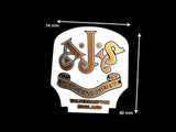 Toolbox/ Oil Tank Sticker Set Fits AJS Bikes - Vintage Tanks Online