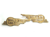 Pair Of Tool Box Badges Brass Fits Royal Enfield  500cc Model