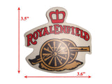 Crown & Cannon Red/Golden Genuine Sticker Fits Royal Enfield available at Online at VintageTank24x7