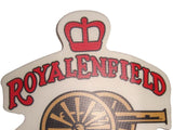 Crown & Cannon Red/Golden Genuine Sticker Fits Royal Enfield available at Online at VintageTank24x7