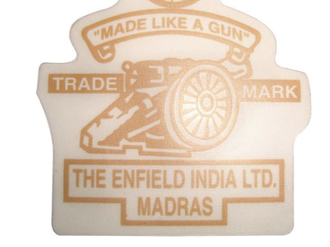 Cannon Golden Sticker Fits  Royal Enfield available at Online at VintageTank24x7