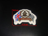 Scroll Helmet Stickers Fits  Royal Enfield Racing