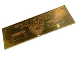 Custom Made Brass Embossed E-M-F Thirty Old Car Blank Manufacturer Plate