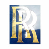 New Quality  Rare Vintage Rolls Royce Brass Chromed Blue Badge