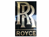 Brass Chromed-Black Classic Car Rolls Royce Logo Garage Sign Wall Plaque