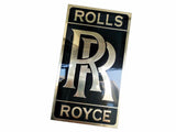 Brass Chromed-Black Classic Car Rolls Royce Logo Garage Sign Wall Plaque