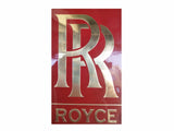 Brass Chromed Rolls Royce Red Logo Garage Sign Wall Plaque Classic Car Workshop