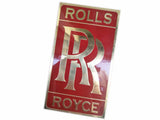 Brass Chromed Rolls Royce Red Logo Garage Sign Wall Plaque Classic Car Workshop