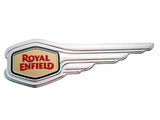 Brand New Winged Silver & Gold Petrol Tank Sticker Logo Fits Royal Enfield - Vintage Tanks Online