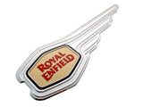 Brand New Winged Silver & Gold Petrol Tank Sticker Logo Fits Royal Enfield - Vintage Tanks Online