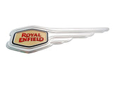 Brand New Winged Silver & Gold Petrol Tank Sticker Logo Fits Royal Enfield - Vintage Tanks Online