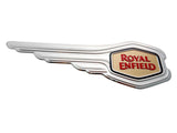 Brand New Winged Silver & Gold Petrol Tank Sticker Logo Fits Royal Enfield - Vintage Tanks Online