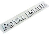 High Quality Silver Vinyl Logo Tank Sticker Set Fits Royal Enfield - Vintage Tanks Online