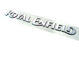 High Quality Silver Vinyl Logo Tank Sticker Set Fits Royal Enfield - Vintage Tanks Online