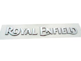 High Quality Silver Vinyl Logo Tank Sticker Set Fits Royal Enfield - Vintage Tanks Online
