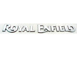 High Quality Silver Vinyl Logo Tank Sticker Set Fits Royal Enfield - Vintage Tanks Online