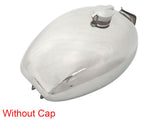 Stainless Steel 304 Grade Fuel Petrol Tank Without Cap Fits Vintage 1950s Royal Enfield - Vintage Tanks Online